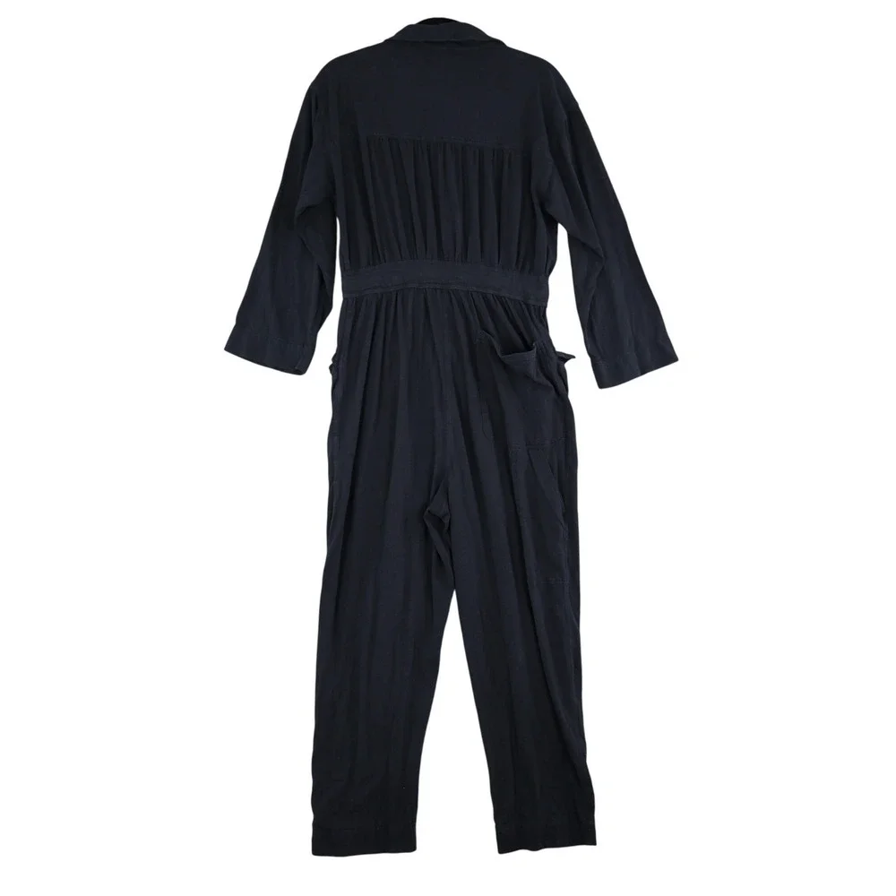 Intimately Free People Utility Jumpsuit Womens S Navy Casual Boho Bohemian Comfy